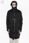 BORIS BIDJAN SABERI long coat AW22 ZIPPER3.1 FWT00005 black cashmere + cotton